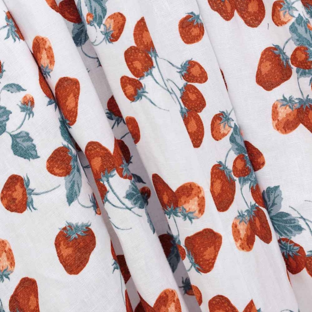 Reformation Balia Linen Dress In Strawberry Jam - Picture 6 of 15